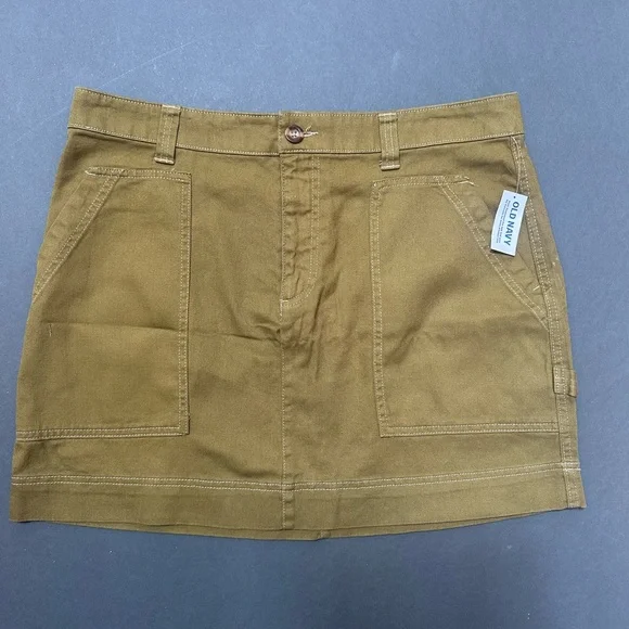 Old Navy Women's Olive Utility Mini Skirt NWT - Picture 2 of 6